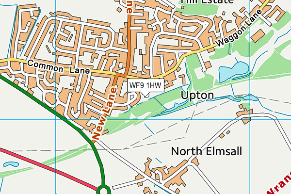 WF9 1HW map - OS VectorMap District (Ordnance Survey)