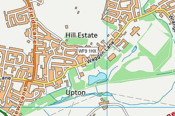 WF9 1HX map - OS VectorMap District (Ordnance Survey)