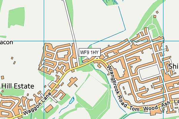 WF9 1HY map - OS VectorMap District (Ordnance Survey)