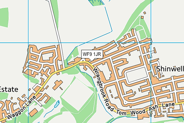 WF9 1JR map - OS VectorMap District (Ordnance Survey)
