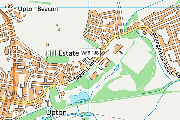 Upton Country Park Sports Field map (WF9 1JS) - OS VectorMap District (Ordnance Survey)
