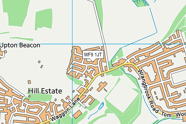 WF9 1JT map - OS VectorMap District (Ordnance Survey)