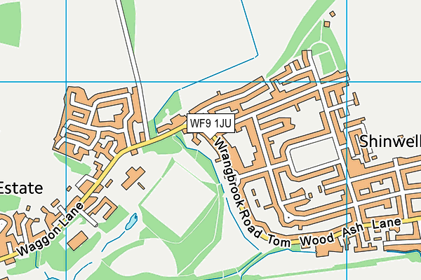 WF9 1JU map - OS VectorMap District (Ordnance Survey)