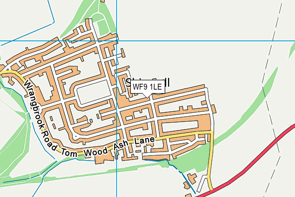 WF9 1LE map - OS VectorMap District (Ordnance Survey)