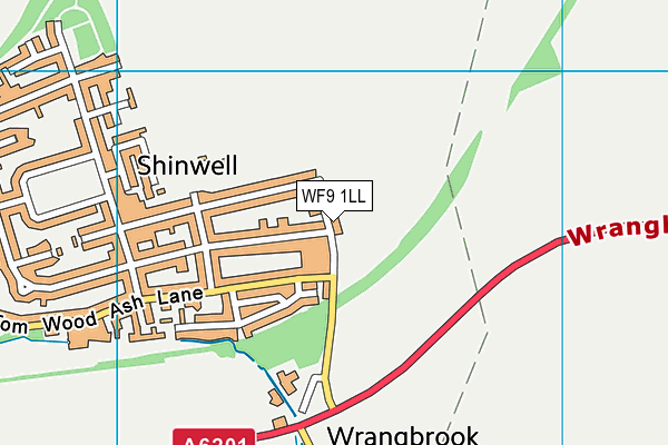 WF9 1LL map - OS VectorMap District (Ordnance Survey)