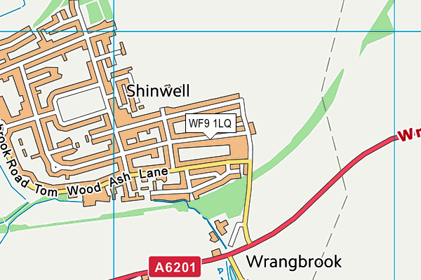 WF9 1LQ map - OS VectorMap District (Ordnance Survey)