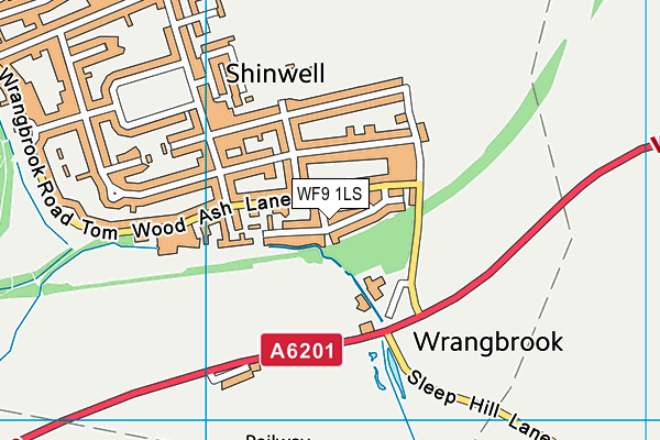 WF9 1LS map - OS VectorMap District (Ordnance Survey)