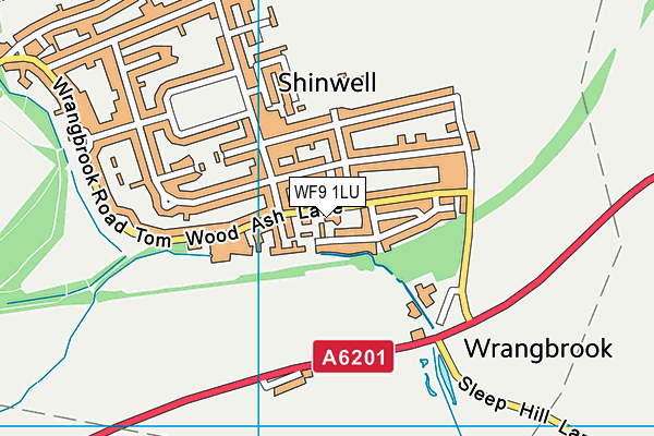 WF9 1LU map - OS VectorMap District (Ordnance Survey)