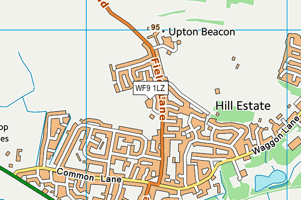 WF9 1LZ map - OS VectorMap District (Ordnance Survey)