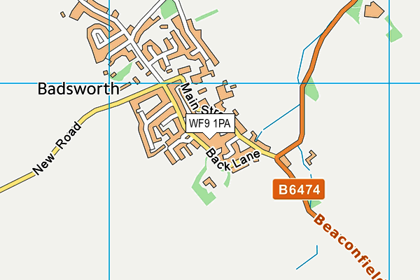 WF9 1PA map - OS VectorMap District (Ordnance Survey)