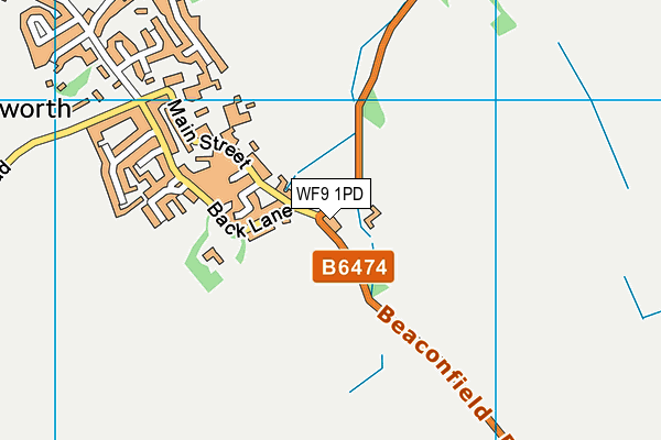 WF9 1PD map - OS VectorMap District (Ordnance Survey)
