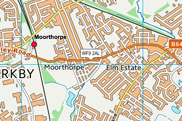 WF9 2AL map - OS VectorMap District (Ordnance Survey)