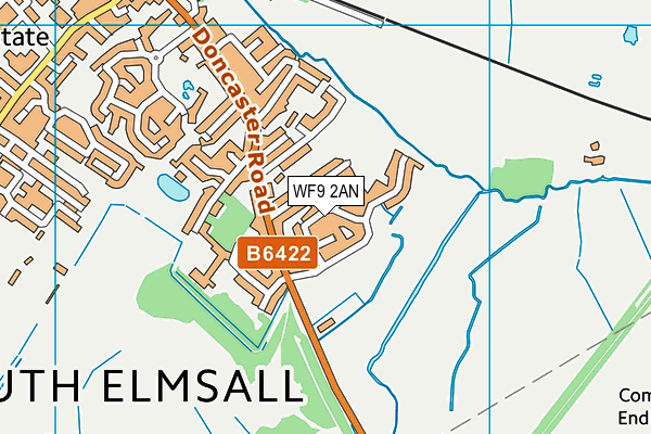 WF9 2AN map - OS VectorMap District (Ordnance Survey)