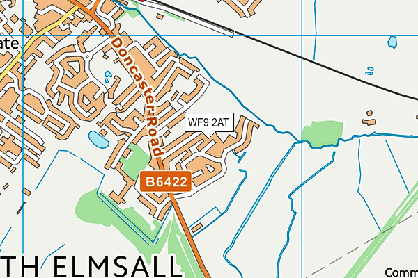 WF9 2AT map - OS VectorMap District (Ordnance Survey)
