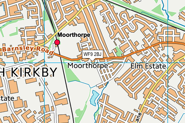 WF9 2BJ map - OS VectorMap District (Ordnance Survey)