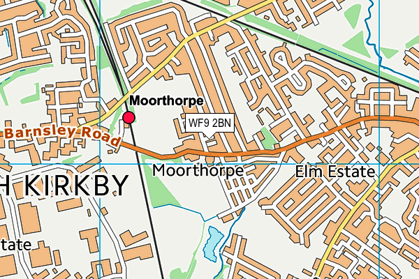 WF9 2BN map - OS VectorMap District (Ordnance Survey)