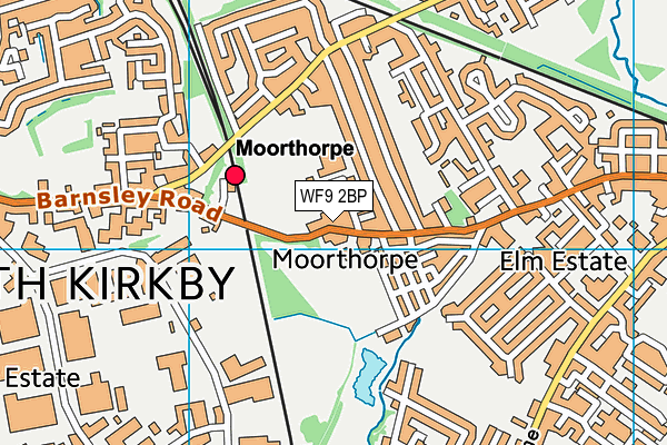 St Joseph's Catholic Primary School, Moorthorpe map (WF9 2BP) - OS VectorMap District (Ordnance Survey)