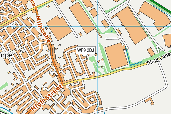 WF9 2DJ map - OS VectorMap District (Ordnance Survey)