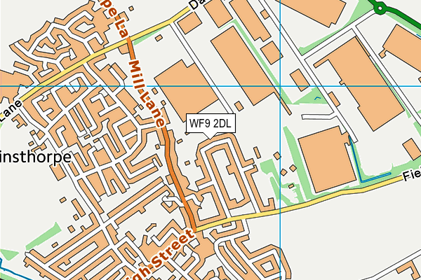 WF9 2DL map - OS VectorMap District (Ordnance Survey)