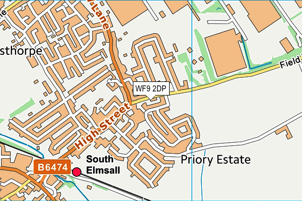 WF9 2DP map - OS VectorMap District (Ordnance Survey)