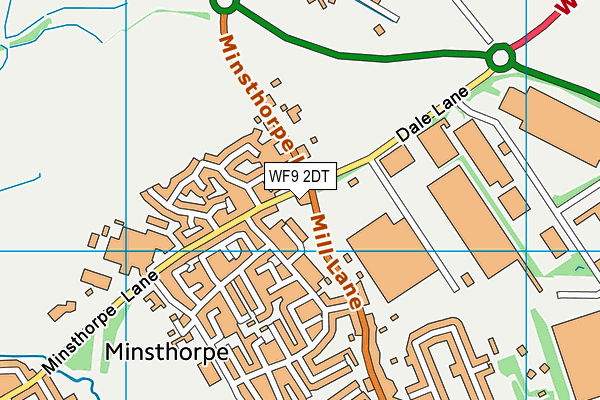 WF9 2DT map - OS VectorMap District (Ordnance Survey)