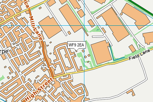 WF9 2EA map - OS VectorMap District (Ordnance Survey)