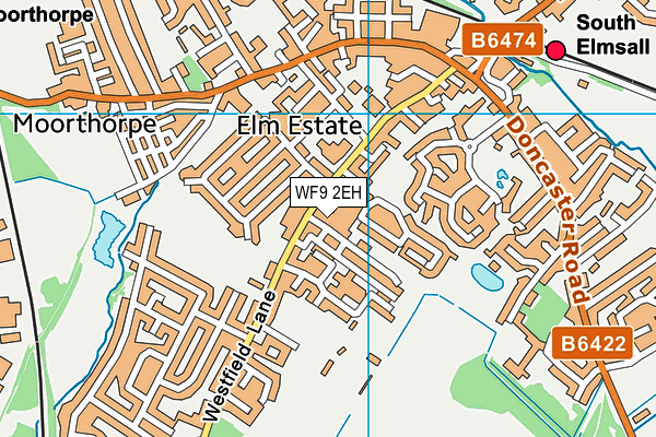 WF9 2EH map - OS VectorMap District (Ordnance Survey)