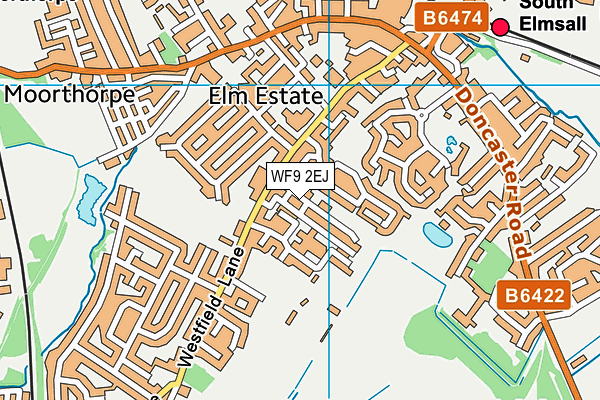WF9 2EJ map - OS VectorMap District (Ordnance Survey)