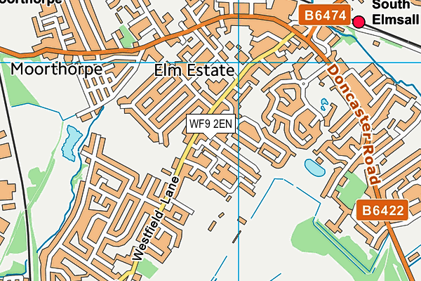 WF9 2EN map - OS VectorMap District (Ordnance Survey)