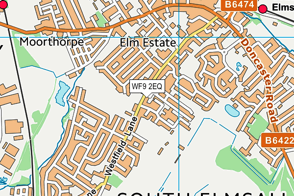 Frickley Country Park 3g map (WF9 2EQ) - OS VectorMap District (Ordnance Survey)
