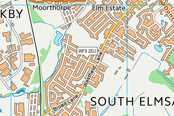 WF9 2EU map - OS VectorMap District (Ordnance Survey)