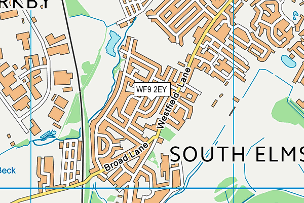 WF9 2EY map - OS VectorMap District (Ordnance Survey)