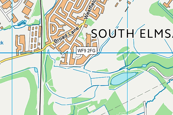 WF9 2FG map - OS VectorMap District (Ordnance Survey)