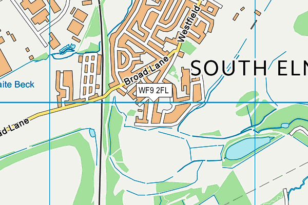 WF9 2FL map - OS VectorMap District (Ordnance Survey)