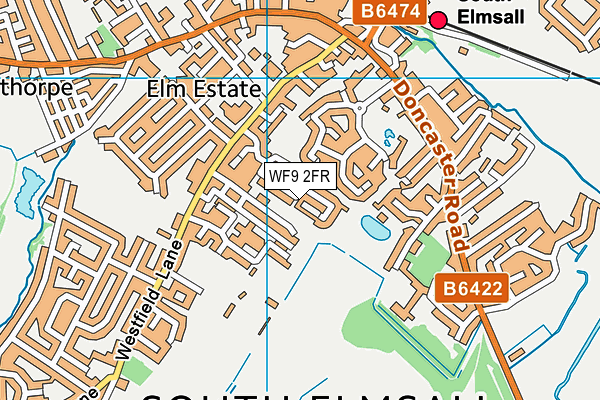 WF9 2FR map - OS VectorMap District (Ordnance Survey)