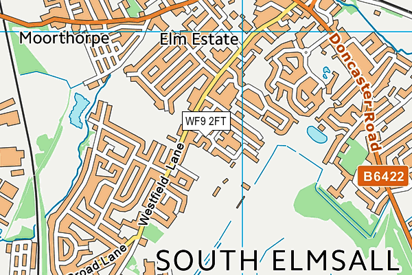 WF9 2FT map - OS VectorMap District (Ordnance Survey)
