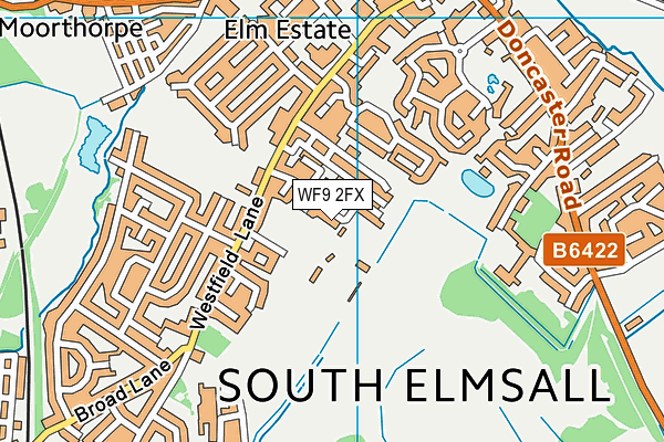 Frickley Country Park map (WF9 2FX) - OS VectorMap District (Ordnance Survey)