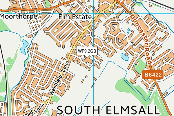 WF9 2GB map - OS VectorMap District (Ordnance Survey)