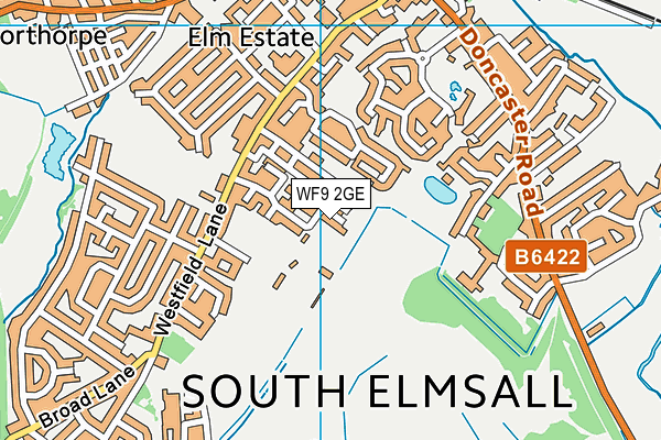 WF9 2GE map - OS VectorMap District (Ordnance Survey)