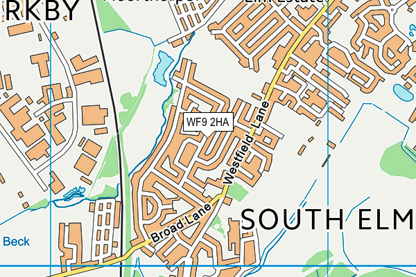 WF9 2HA map - OS VectorMap District (Ordnance Survey)