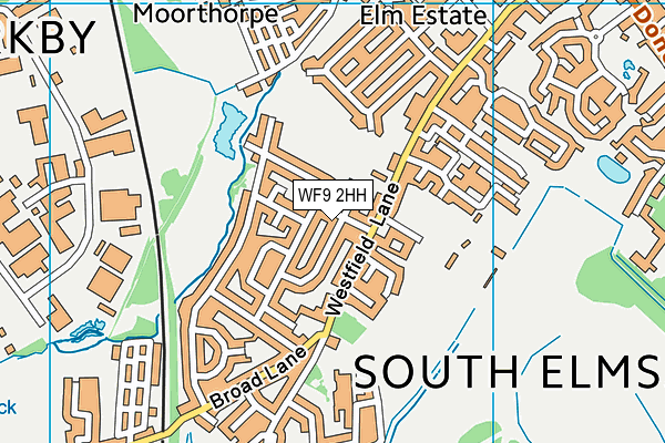 WF9 2HH map - OS VectorMap District (Ordnance Survey)