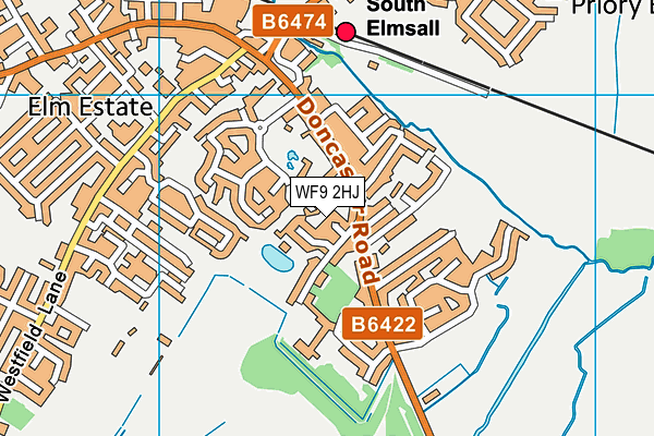 WF9 2HJ map - OS VectorMap District (Ordnance Survey)