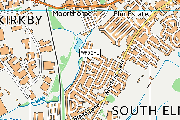 WF9 2HL map - OS VectorMap District (Ordnance Survey)
