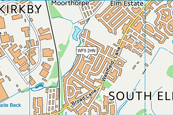 WF9 2HN map - OS VectorMap District (Ordnance Survey)