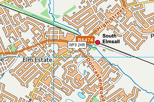 WF9 2HR map - OS VectorMap District (Ordnance Survey)