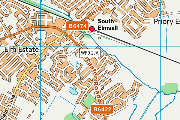 WF9 2JA map - OS VectorMap District (Ordnance Survey)