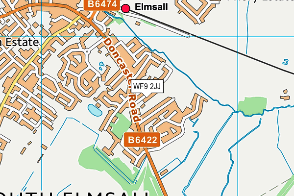 WF9 2JJ map - OS VectorMap District (Ordnance Survey)