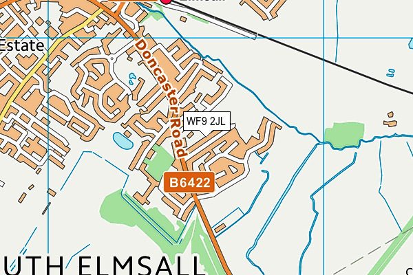 WF9 2JL map - OS VectorMap District (Ordnance Survey)