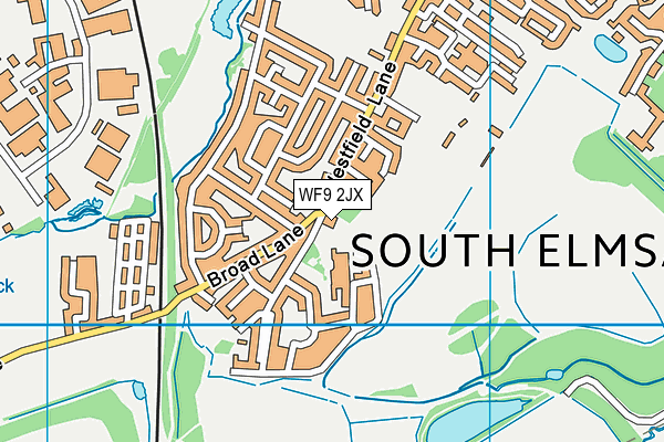 WF9 2JX map - OS VectorMap District (Ordnance Survey)