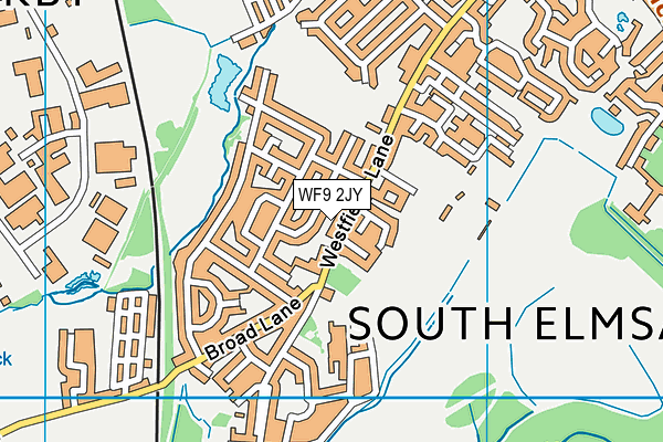 WF9 2JY map - OS VectorMap District (Ordnance Survey)